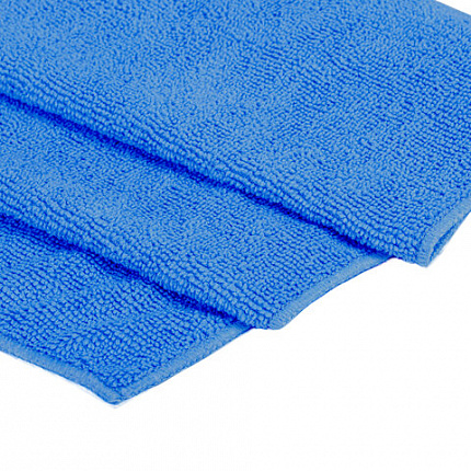 Тряпка из микрофибры 50х60 см, АВТО / ДОМ / ОФИС, "OVERLOCK INDIGO COLOUR", синяя, 220 г/м2, LAIMA HOME, 608222