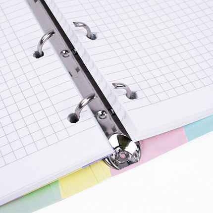 Тетрадь на кольцах А5 160х212 мм, 120 л., картон, матовая ламинация, клетка, BRAUBERG, кросс-серия PASTEL, 405197