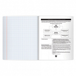 Тетрадь предметная BLACK MODE 48 л., пластиковая обложка, ОБЗР, клетка, подсказ, BRAUBERG, 405526