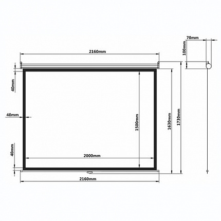 Экран проекционный настенный (150х200 см), матовый, 4:3, BRAUBERG WALL, 236728