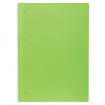 Тетрадь обложка пластик, А4, 80 л., гребень, клетка, HATBER, "LINE NEON" Зеленая, 081542, 80Т4В1гр_03034