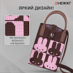 Сумочка-органайзер повседневная HEIKKI KNIT (ХЕЙКИ) кросс боди, вязаная, 17х12х5 см, "Зайчики", 273790