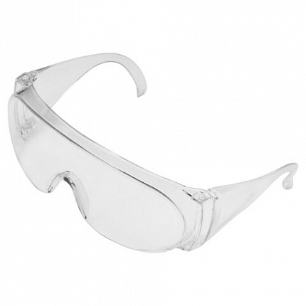 Очки защитные СИБРТЕХ, открытого типа, прозрачные, ударопрочный поликарбонат, 89155