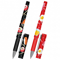 Ручка шариковая с грипом FUNSTER (ФАНСТЕР) GRIP "TASTY FOOD", СИНЯЯ, пишущий узел 0,7 мм, линия письма 0,35 мм, 144394