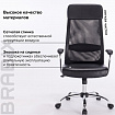 Кресло офисное BRABIX "Flight EX-540", хром, экокожа, сетка, черное, 531850