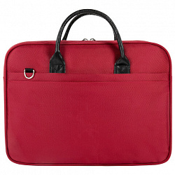 Сумка портфель BRAUBERG DANDY с отделением для ноутбука 15,6", 3 кармана, "Dialog", красная, 30х40х7 см, 240462