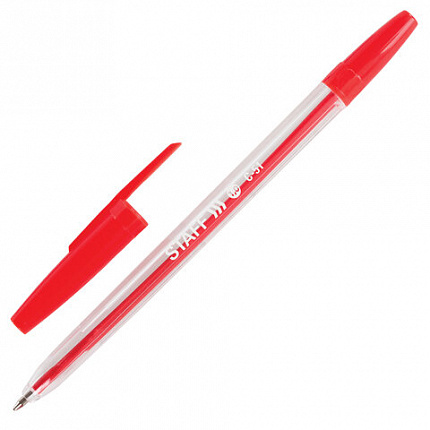 Ручки шариковые STAFF "C-51", НАБОР 10 шт., АССОРТИ, узел 1 мм, линия письма 0,5 мм, 142818