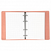 Тетрадь на кольцах А5 (180х220 мм), 120 листов, под кожу, клетка, BRAUBERG "Joy", розовый/светло-розовый, 129990