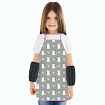 Фартук с нарукавниками для уроков труда ЮНЛАНДИЯ, регулировка по росту, 46х54 см, "Sweet whiskers", 273766