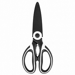 Ножницы кухонные DASWERK (ДАСВЕРК), 210 мм, с орехоколом, открывашкой, футляром для лезвий, 608904