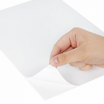 Этикетка самоклеящаяся 210х297 мм, 1 этикетка, белая, 80 г/м2, 100 листов, STAFF, 115173