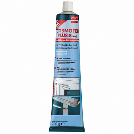 Клей COSMOFEN PLUS-S БЕЛЫЙ 200 г, диффузионный, жидкий ПВХ, для изделий из пластика, SL 660.220 BL