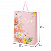 Пакет подарочный (1 штука) 33х13х45 см (XL), "Flower Mix", ассорти, глиттер, фольга, ЗОЛОТАЯ СКАЗКА, 700825