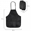 Фартук с нарукавниками для уроков труда ПИФАГОР, 3 кармана, стандартный размер, 44x55 см, черный, 273755