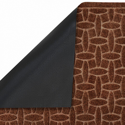 Коврик придверный 60х90 см, ВЕНГЕ, грязезащитный, 430 г/м2, фактурный рисунок АЛМАЗ, ЛЮБАША, 701056