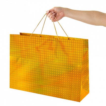 Пакет подарочный (1 шт.) 70x16x50 см, "BIG SIZE", голография, ассорти 3 цвета, ЗОЛОТАЯ СКАЗКА, 609732