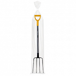 Вилы садовые стальные 22х30 см, ОБЩАЯ ДЛИНА 120 см, черенок сталь, V-ручка, RABBITEX (РАББИТЕКС) "STRONG METAL", 700490