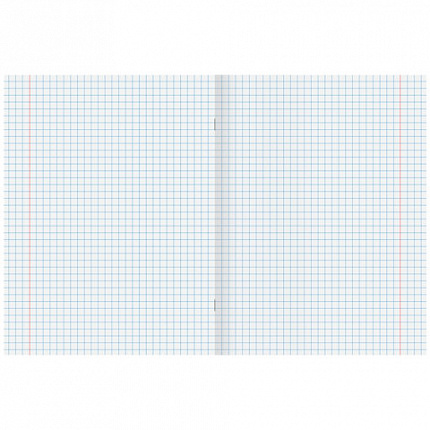 Тетрадь А5, 40 л., STAFF, скоба, клетка, офсет №2 ЭКОНОМ, обложка картон, СВЕТЛАЯ, 405623