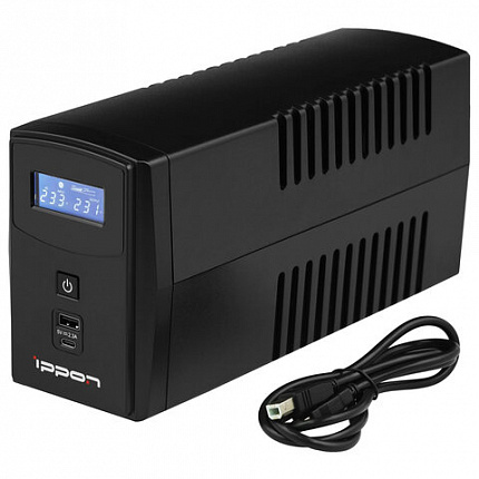 Источник бесперебойного питания IPPON Back Power Pro II Euro 850, 850ВА (480Вт), LCD, 2 евророзетки, 1005575