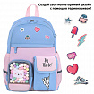 Рюкзак BRAUBERG PASTEL с термонашивками в комплекте, "Friendly bunnies", голубой, 40х29х14 см, 271423
