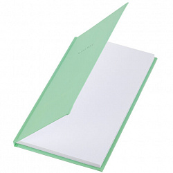 Блокнот А5 134х206 мм, 80 л., твёрдый, клетка, BRAUBERG "Minimal", мятный, 116443