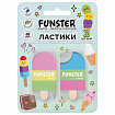 Ластик фигурный FUNSTER (ФАНСТЕР) "АЙСКРИМ", НАБОР 2 ШТУКИ, 55х29х12 мм, цвет ассорти, экологичный ПВХ, блистер, 274016