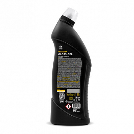 Средство для удаления ржавчины, известкового налета, кислотное, 750 мл, GRASS GLOSS-GEL PROFESSIONAL, 125568