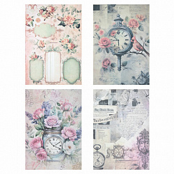 Бумага для скрапбукинга 15х21 см "В винтажном стиле", двусторонняя, 12 листов, 240 г/м2, ОСТРОВ СОКОРВИЩ, 665444