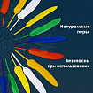 Перья декоративные прямые, 10-15 см, 24 шт., 6 цветов, яркие, ассорти, ОСТРОВ СОКРОВИЩ, 661380