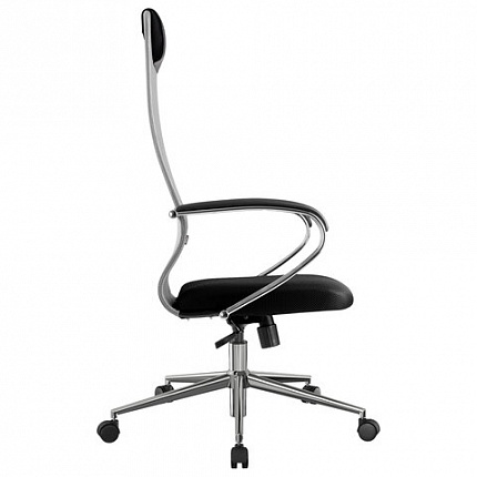 Кресло офисное BRABIX PREMIUM "Ultimate EX-800" хром, плотная двойная сетка Х2, черное/серое, 532912