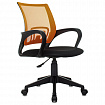 Кресло BRABIX "Fly MG-396", с подлокотниками, сетка, оранжевое/черное, 532084