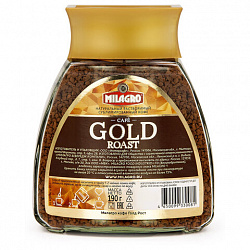 Кофе растворимый MILAGRO "Gold Roast" 190 г, стеклянная банка, сублимированный, 15003