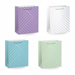 Пакет подарочный (1 штука) 18х10х23 см (M), "Leather Bag", ассорти, с тиснением, ЗОЛОТАЯ СКАЗКА, 700811