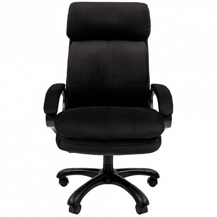 Кресло офисное CHAIRMAN СН 505, НАГРУЗКА до 150 кг, велюр, черное, 7127990