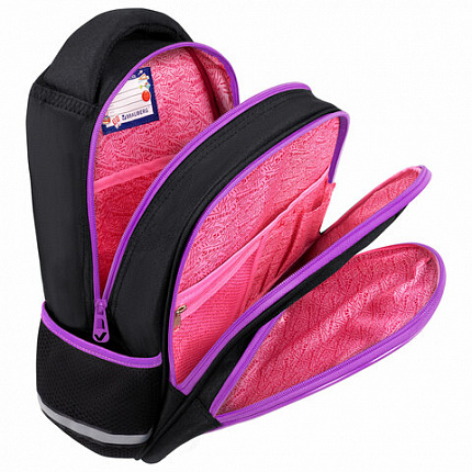 Рюкзак BRAUBERG OPTIMA, 2 отделения, с брелоком, "Сияющий единорог", 36х27х18 см, 273157