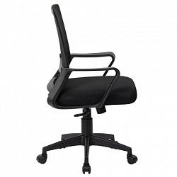 Кресло CROMEX (КРОМЕКС) "Basic CH-698", с подлокотниками, механизм качания, сетка/ткань TW, черное, 533069