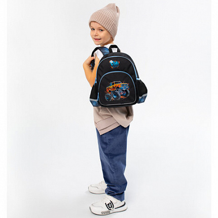 Рюкзак BRAUBERG KIDS PLAY детский, 1 отделение, 3 кармана, Funny wheels, 29х23х12 см, 273149