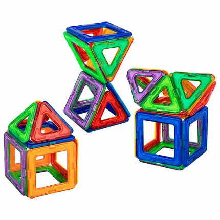 Магнитный конструктор MAGNETIC BLOCKS, 20 магнитных деталей, BRAUBERG KIDS, 665718