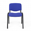 Стул для персонала и посетителей "ИЗО", черный каркас, ткань черно-синяя, В-12/С-14