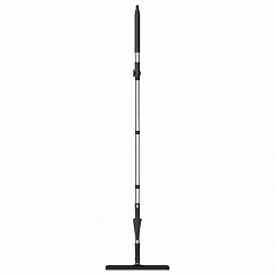 Швабра с отжимом и ведром 10л/7л двухкамерное, 2 насадки микрофибра, карманы с 2-х сторон, рукоятка 134-154см черный AltaMop L, LAIMA,609151