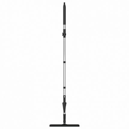 Швабра с отжимом и ведром 10л/7л двухкамерное, 2 насадки микрофибра, карманы с 2-х сторон, рукоятка 134-154см черный AltaMop L, LAIMA,609151