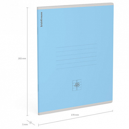 Тетрадь А5, 48 л., скоба, клетка, обложка картон, ERICH KRAUSE "КЛАССИКА", микс в спайке, 56099
