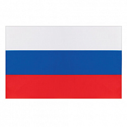 Флаг России, 70х105 см, карман под древко, упаковка с европодвесом, 550018