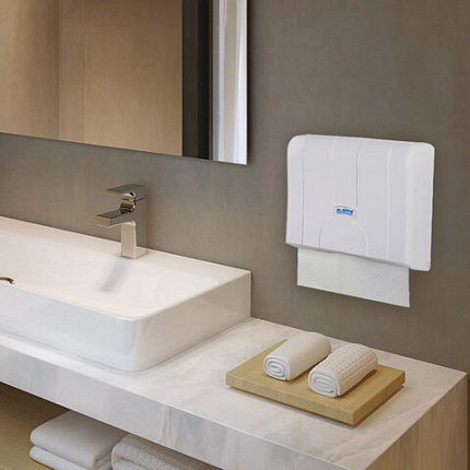 Диспенсер для полотенец LAIMA PROFESSIONAL LSA (Система H2), Z-сложения, белый, ABS, 607991