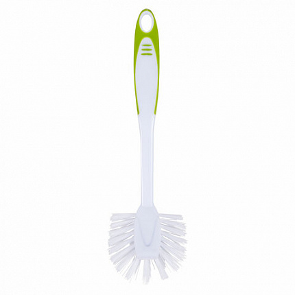 Щетка для мытья посуды ЛЮБАША, 25 см, пластик, ручка с ПВХ-покрытием, 603631