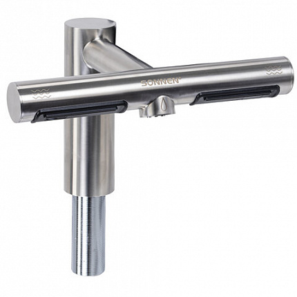 Сушилка для рук, встроенная в смеситель с подачей воды, сенсорная, SONNEN SF1204, 1200 Вт, 95 м/с, IP24, нержавеющая сталь, 607194