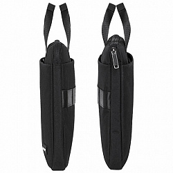 Сумка портфель HEIKKI ULTRA (ХЕЙКИ) с отделением для ноутбука 15,6", Total black, черная, 28х39х3 см, 272609