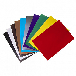 Картон цветной А4 МЕЛОВАННЫЙ, 10 листов 10 цветов, в папке, HATBER ECO, 195х290 мм, "Белый щенок", 043288, 10Кц4_03414