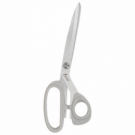 Ножницы портновские 230 мм, КЛАССИЧЕСКИЕ, серые, пластиковые ручки, ОСТРОВ СОКРОВИЩ, 665602