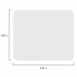 Коврик защитный напольный BRABIX, эконом, ПЭТ, 100х120 см, глянец, 0,5 мм, рулон в коробе, 701979